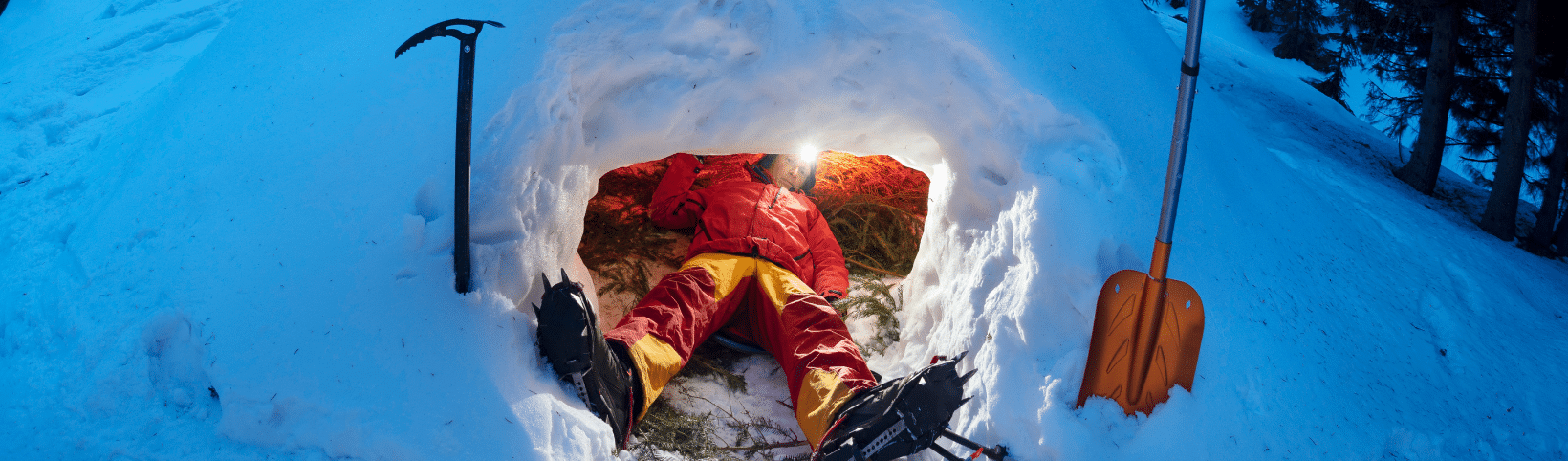 building a snow shelter